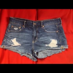 American Eagle Ripped Jean Shorts